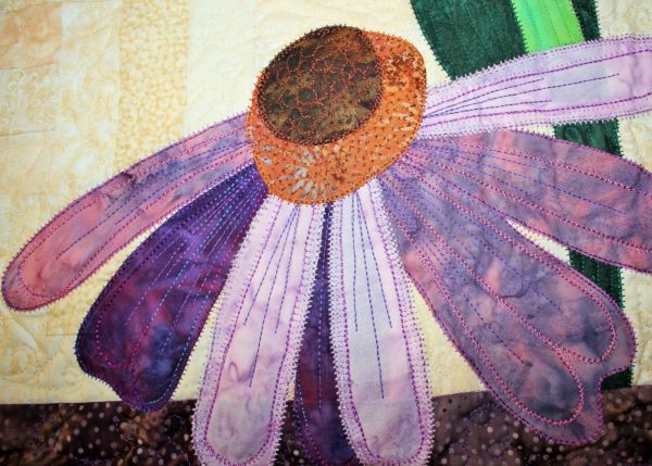 purple coneflower embroidery